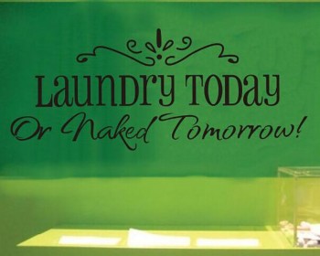 Laundry Today Quotes Wall Decal Vinyl Art Stickers